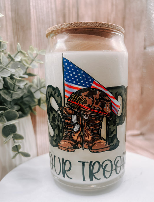 Support Our Troops and Veterans - Military Inspired Candle