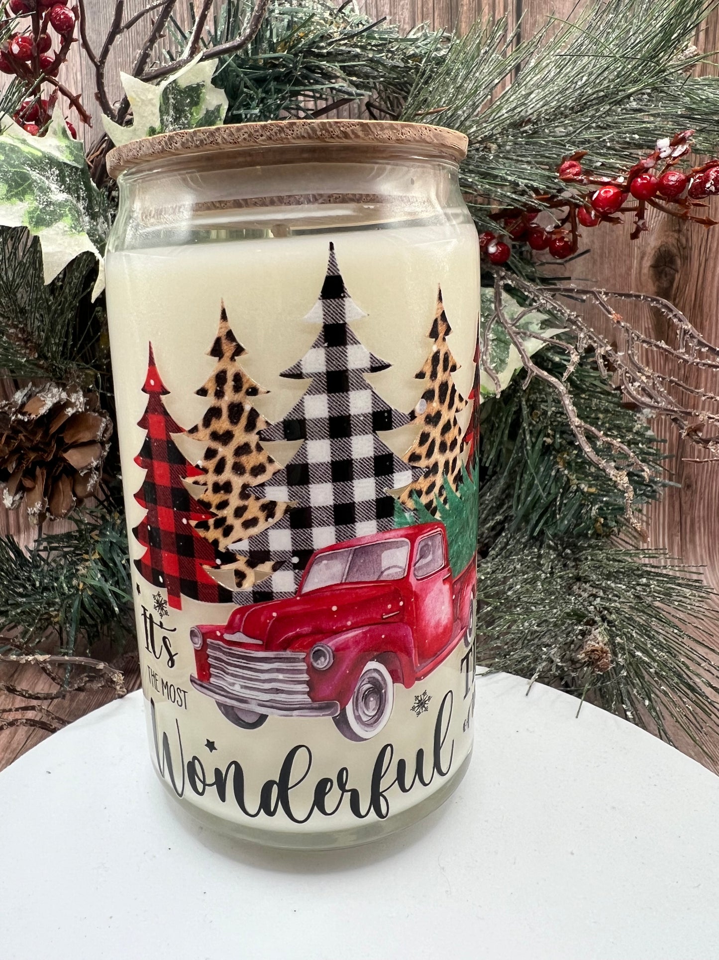 It's The Most Wonderful Time of the Year - Pint Glass Candle