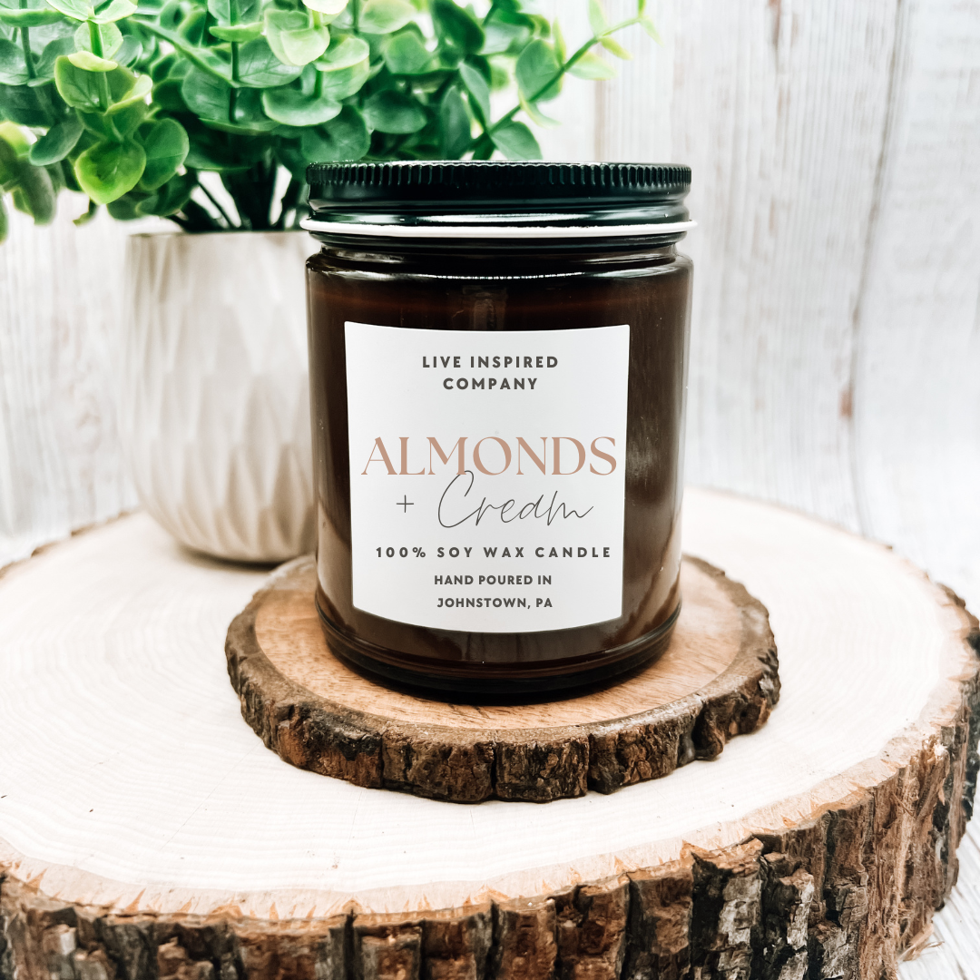 Almonds & Cream -  9 oz. Candle